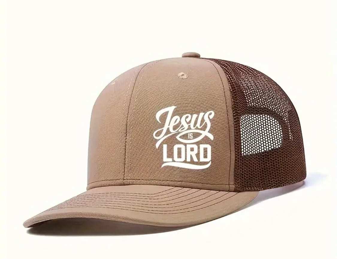 JESUS IS LORD MENS HAT (BEIGE)