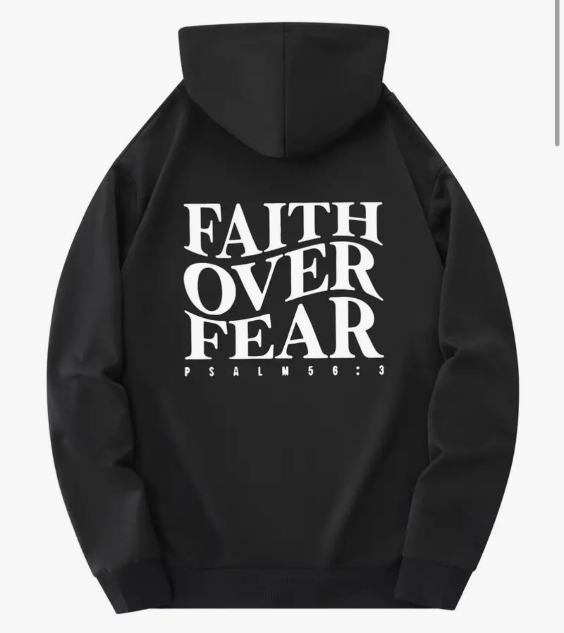 FAITH OVER FEAR UNISEX HOODIE (BLACK)