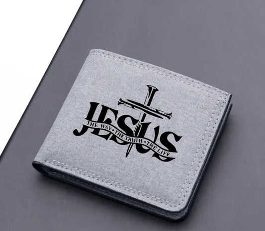 JESUS FEAR NOT WALLET (GRAY)