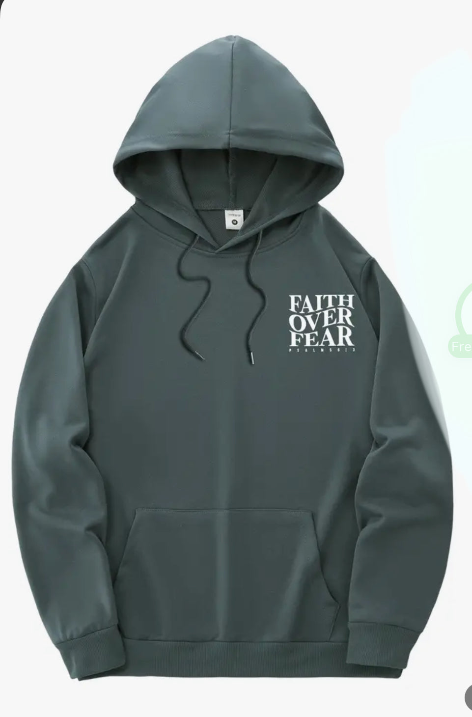 FAITH OVER FEAR HOODIE UNISEX (OFF BLUE )