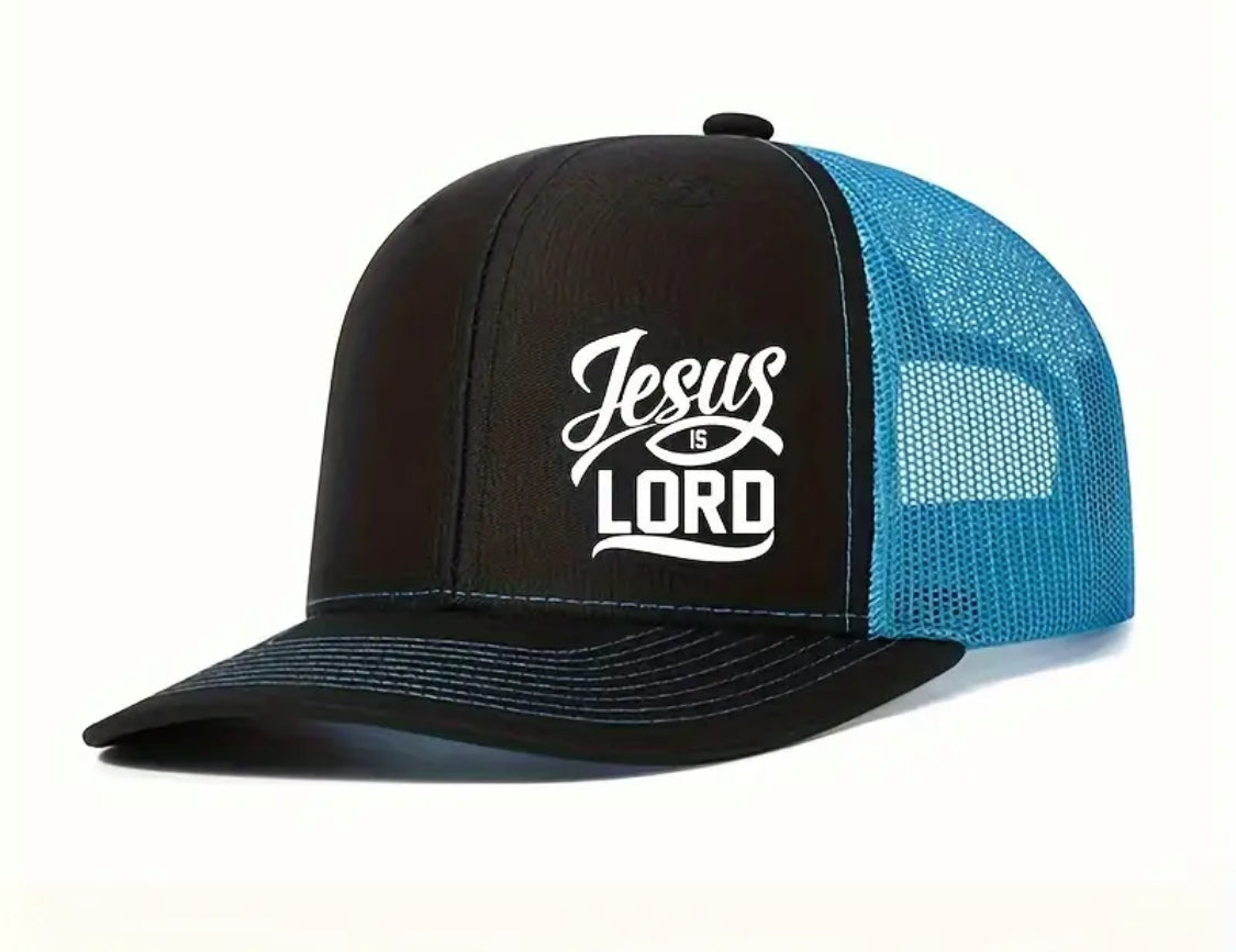 JESUS IS LORD MENS HAT (BLUE)