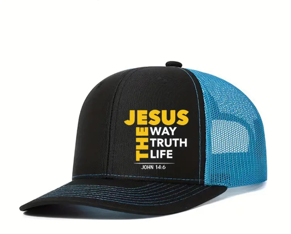 JESUS THE WAY THE TRUTH HAT (BLUE)